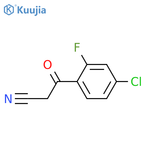 3-(4-chloro-2-fluorophenyl)-3-oxopropanenitrile structure
