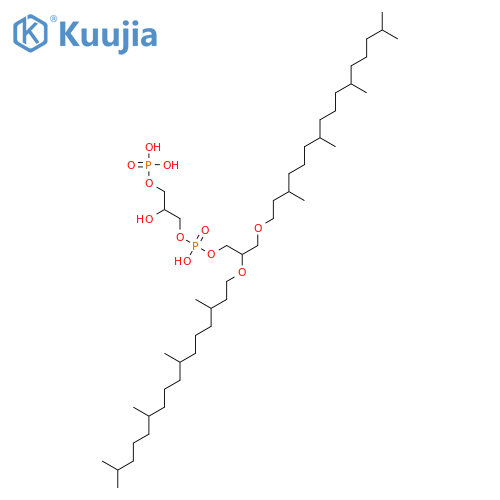 Phosphoric acid,mono[2,3-bis[(3,7,11,15-tetramethylhexadecyl)oxy]propyl]mono[2-hydroxy-3-(phosphonooxy)propyl] ester (9CI) structure