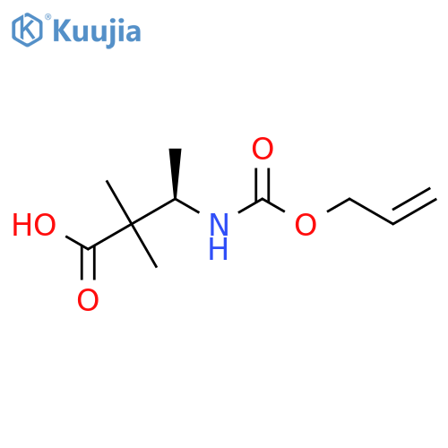 (3R)-2,2-dimethyl-3-{(prop-2-en-1-yloxy)carbonylamino}butanoic acid structure