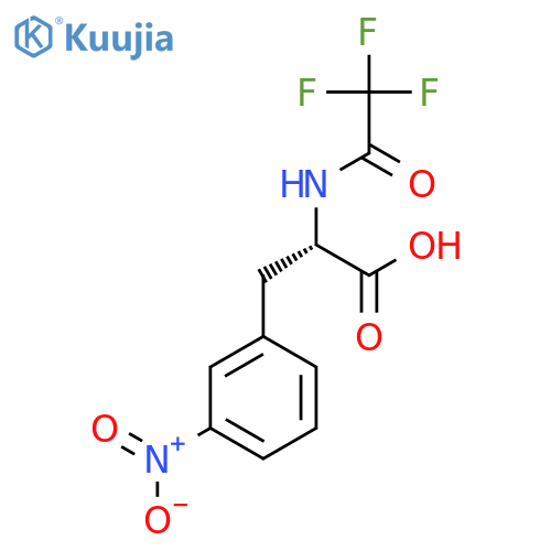 (2S)-3-(3-nitrophenyl)-2-(2,2,2-trifluoroacetamido)propanoic acid structure