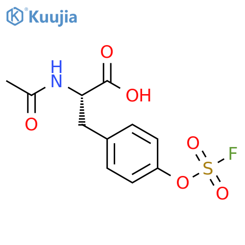 (2S)-2-acetamido-3-{4-(fluorosulfonyl)oxyphenyl}propanoic acid structure