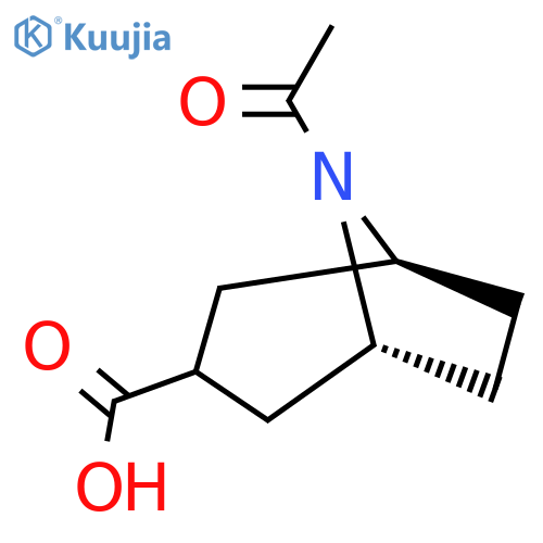 (1R,3S,5S)-8-acetyl-8-azabicyclo3.2.1octane-3-carboxylic acid structure