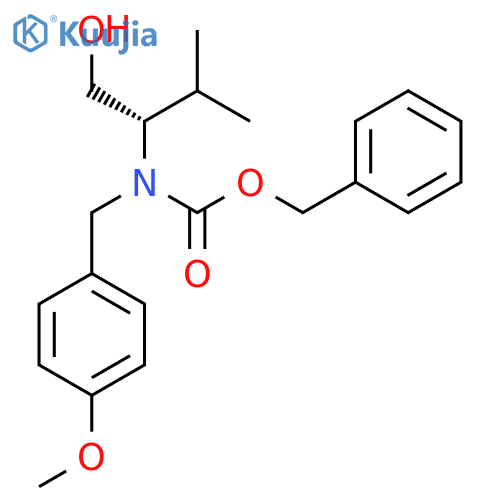 benzyl N-(2S)-1-hydroxy-3-methylbutan-2-yl-N-(4-methoxyphenyl)methylcarbamate structure