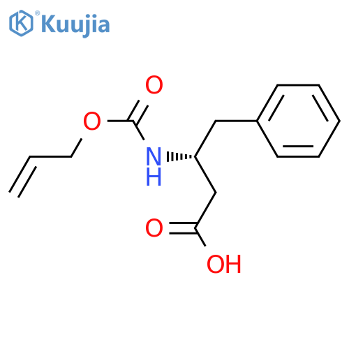 (3R)-4-phenyl-3-{(prop-2-en-1-yloxy)carbonylamino}butanoic acid structure