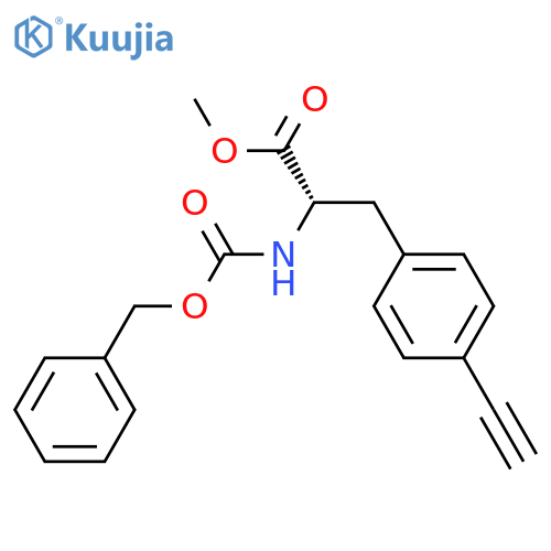 methyl (2S)-2-{(benzyloxy)carbonylamino}-3-(4-ethynylphenyl)propanoate structure