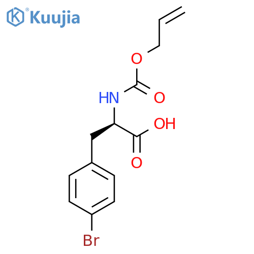 (2R)-3-(4-bromophenyl)-2-{(prop-2-en-1-yloxy)carbonylamino}propanoic acid structure