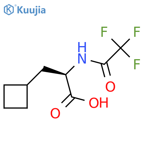 (2R)-3-cyclobutyl-2-(trifluoroacetamido)propanoic acid structure