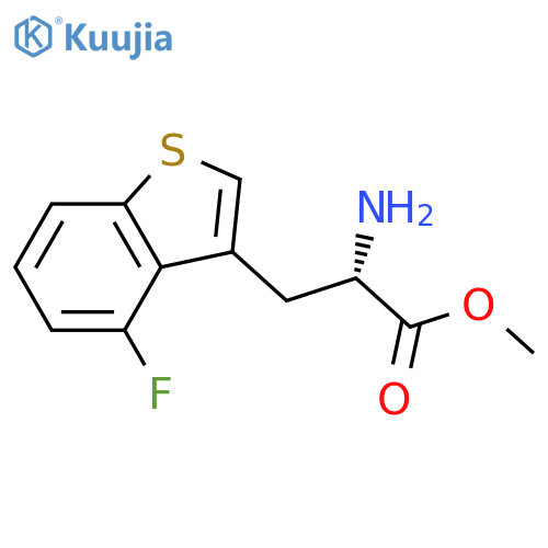 methyl (2S)-2-amino-3-(4-fluoro-1-benzothiophen-3-yl)propanoate structure