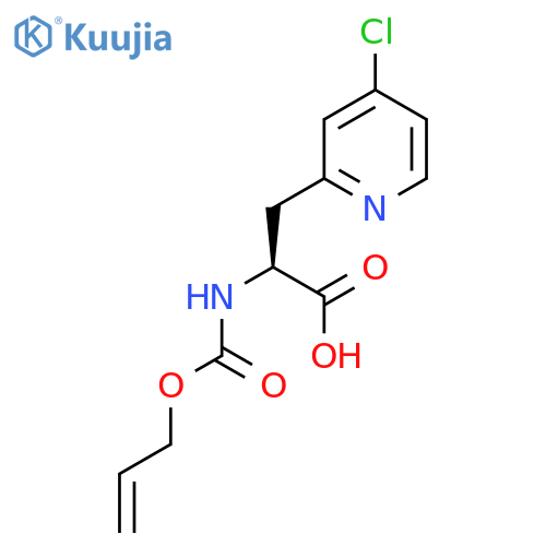 (2S)-3-(4-chloropyridin-2-yl)-2-{(prop-2-en-1-yloxy)carbonylamino}propanoic acid structure