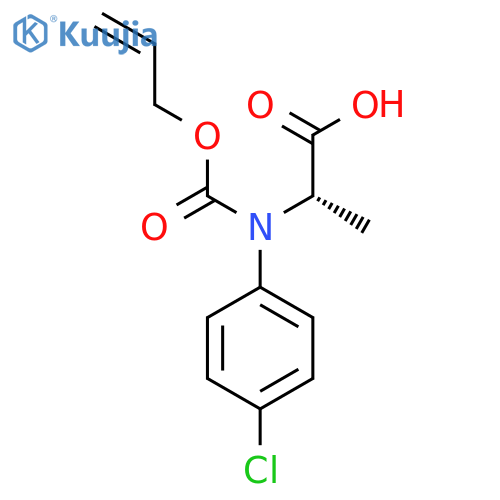 (2S)-2-(4-chlorophenyl)(prop-2-en-1-yloxy)carbonylaminopropanoic acid structure