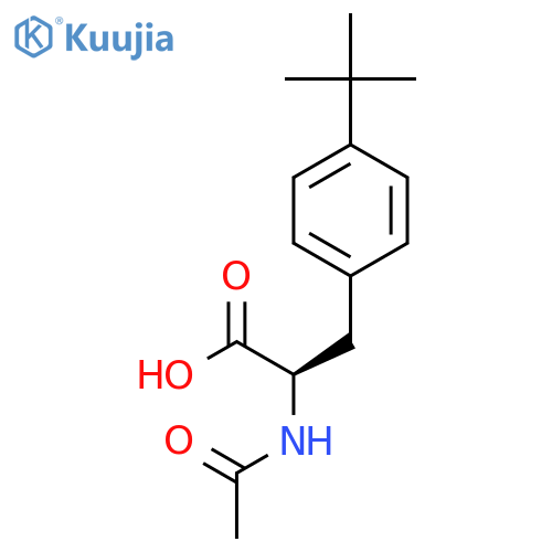(2R)-3-(4-tert-butylphenyl)-2-acetamidopropanoic acid structure