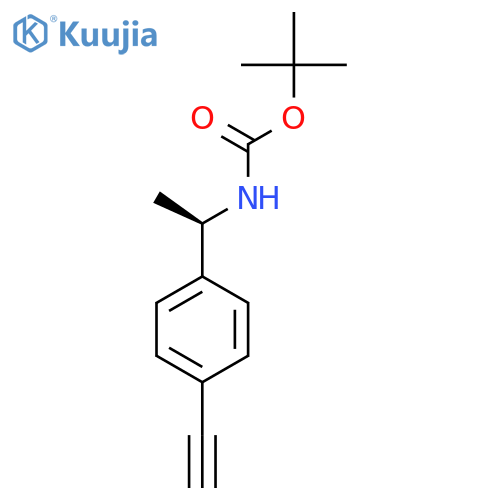 tert-butyl N-(1R)-1-(4-ethynylphenyl)ethylcarbamate structure