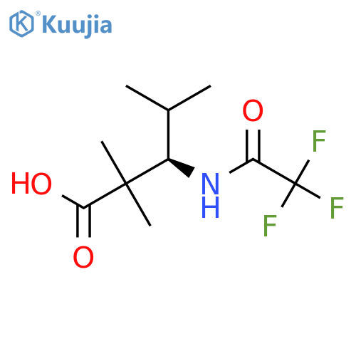 (3R)-2,2,4-trimethyl-3-(2,2,2-trifluoroacetamido)pentanoic acid structure