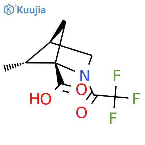 rac-(1R,4S,5S)-5-methyl-2-(2,2,2-trifluoroacetyl)-2-azabicyclo2.1.1hexane-1-carboxylic acid structure