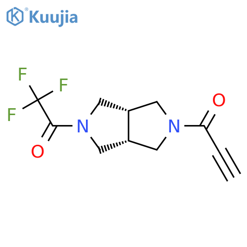 1-(3aR,6aS)-5-(2,2,2-trifluoroacetyl)-octahydropyrrolo3,4-cpyrrol-2-ylprop-2-yn-1-one structure