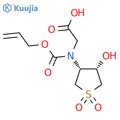 rac-2-{(3R,4S)-4-hydroxy-1,1-dioxo-1lambda6-thiolan-3-yl(prop-2-en-1-yloxy)carbonylamino}acetic acid structure