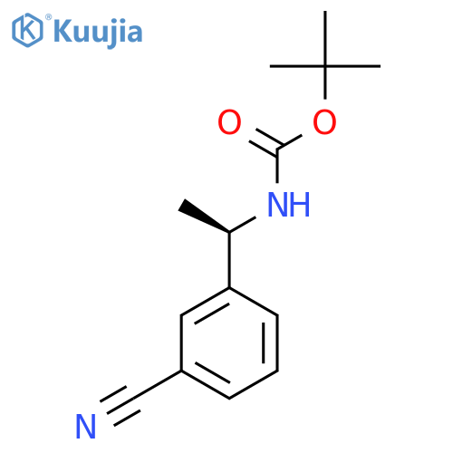 tert-butyl N-(1R)-1-(3-cyanophenyl)ethylcarbamate structure