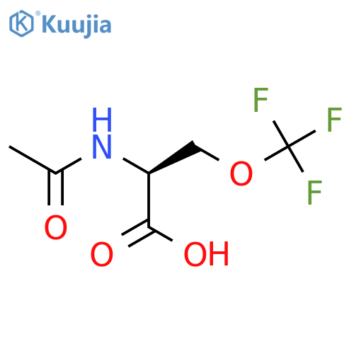 (2S)-2-acetamido-3-(trifluoromethoxy)propanoic acid structure