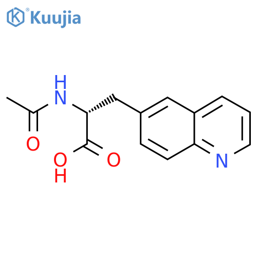 (2R)-2-acetamido-3-(quinolin-6-yl)propanoic acid structure