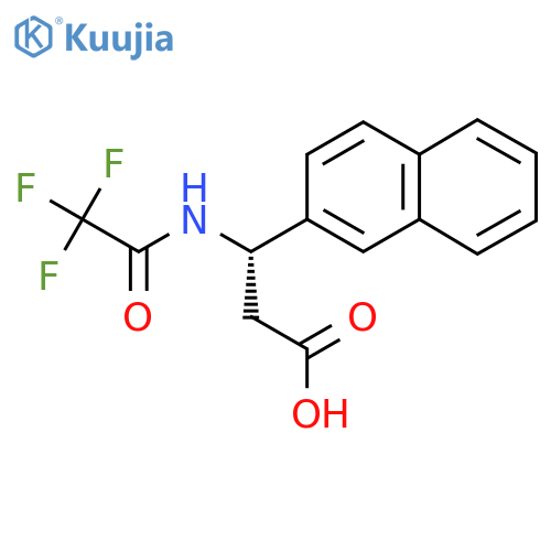 (3S)-3-(naphthalen-2-yl)-3-(2,2,2-trifluoroacetamido)propanoic acid structure