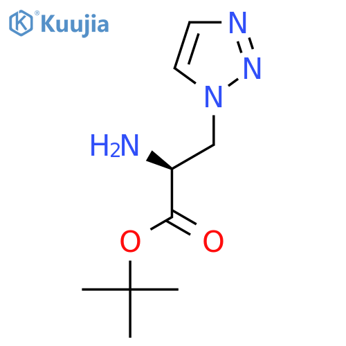 tert-butyl (2S)-2-amino-3-(1H-1,2,3-triazol-1-yl)propanoate structure