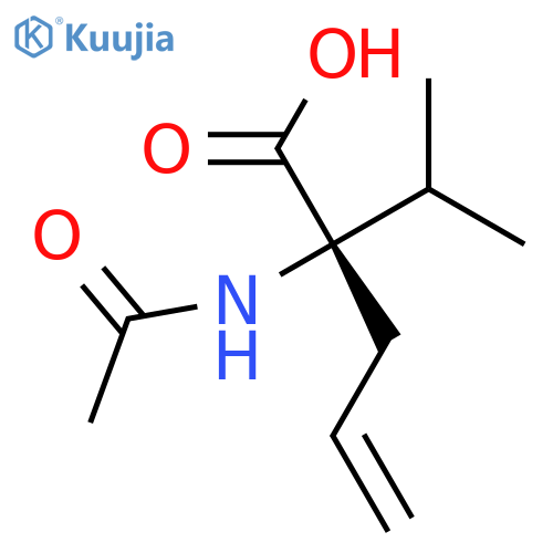 (2S)-2-acetamido-2-(propan-2-yl)pent-4-enoic acid structure