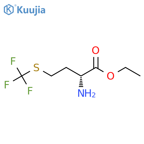 ethyl (2R)-2-amino-4-(trifluoromethyl)sulfanylbutanoate structure