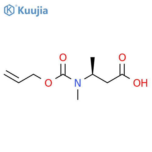 (3S)-3-{methyl(prop-2-en-1-yloxy)carbonylamino}butanoic acid structure