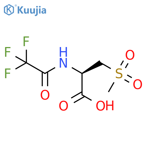 (2R)-3-methanesulfonyl-2-(2,2,2-trifluoroacetamido)propanoic acid structure
