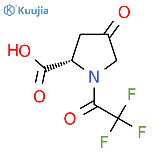 (2S)-4-oxo-1-(2,2,2-trifluoroacetyl)pyrrolidine-2-carboxylic acid structure