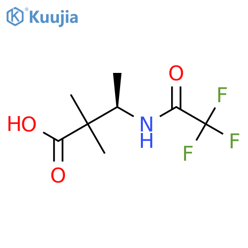 (3R)-2,2-dimethyl-3-(2,2,2-trifluoroacetamido)butanoic acid structure