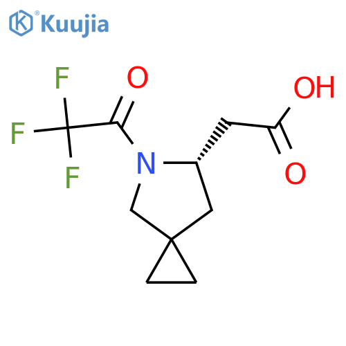 2-[(6S)-5-(trifluoroacetyl)-5-azaspiro[2.4]heptan-6-yl]acetic acid structure
