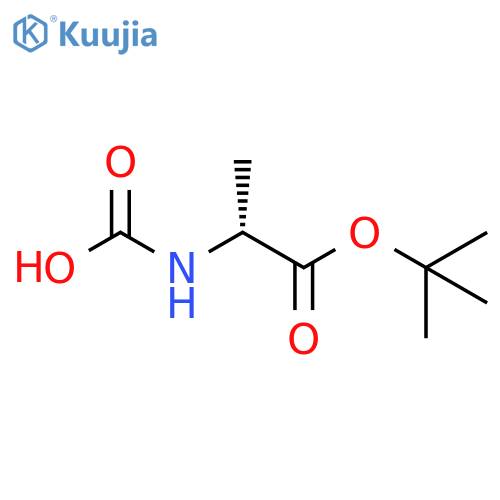 (2R)-1-(tert-butoxy)-1-oxopropan-2-ylcarbamic acid structure