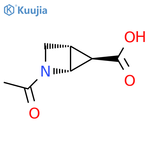 rac-(1R,4S,5R)-2-acetyl-2-azabicyclo2.1.0pentane-5-carboxylic acid structure