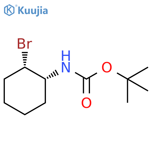 rac-tert-butyl N-[(1R,2S)-2-bromocyclohexyl]carbamate structure