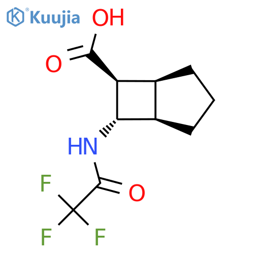 rac-(1R,5S,6S,7S)-7-(trifluoroacetamido)bicyclo3.2.0heptane-6-carboxylic acid structure