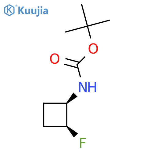 rac-tert-butyl N-(1R,2S)-2-fluorocyclobutylcarbamate structure