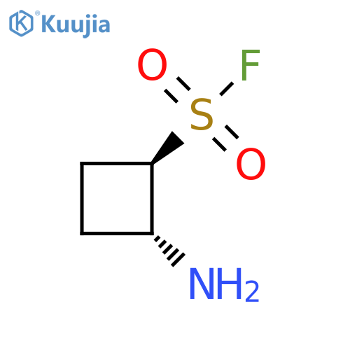 rac-(1R,2R)-2-aminocyclobutane-1-sulfonyl fluoride structure