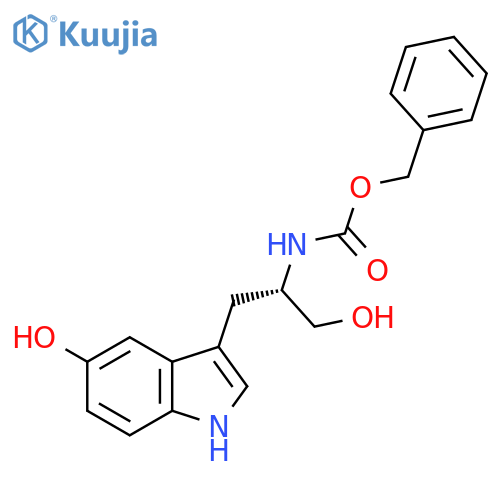 benzyl N-(2S)-1-hydroxy-3-(5-hydroxy-1H-indol-3-yl)propan-2-ylcarbamate structure