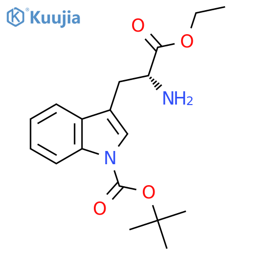tert-butyl 3-(2R)-2-amino-3-ethoxy-3-oxopropyl-1H-indole-1-carboxylate structure