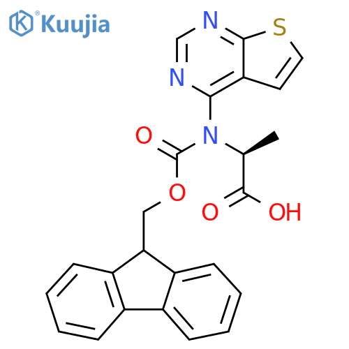 (2S)-2-({(9H-fluoren-9-yl)methoxycarbonyl}({thieno2,3-dpyrimidin-4-yl})amino)propanoic acid structure