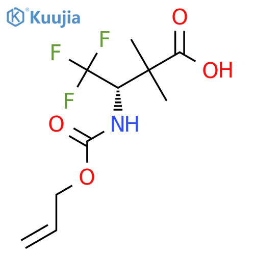 (3S)-4,4,4-trifluoro-2,2-dimethyl-3-{(prop-2-en-1-yloxy)carbonylamino}butanoic acid structure