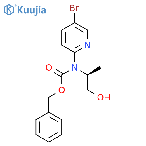 benzyl N-(5-bromopyridin-2-yl)-N-[(2S)-1-hydroxypropan-2-yl]carbamate structure
