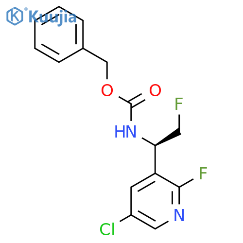 benzyl N-(1R)-1-(5-chloro-2-fluoropyridin-3-yl)-2-fluoroethylcarbamate structure