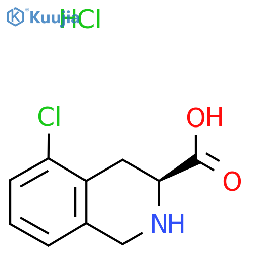 (3S)-5-chloro-1,2,3,4-tetrahydroisoquinoline-3-carboxylic acid hydrochloride structure