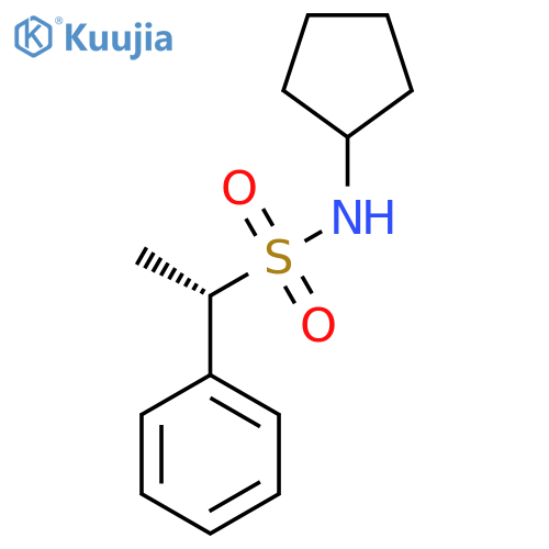 (1S)-N-cyclopentyl-1-phenylethane-1-sulfonamide structure