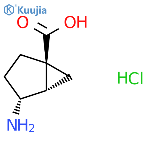 Bicyclo[3.1.0]hexane-1-carboxylic acid, 4-amino-, hydrochloride (1:1), (1S,4R,5S)- structure