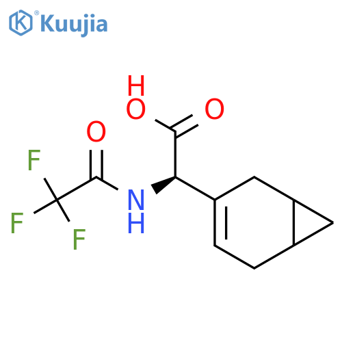 (2R)-2-{bicyclo4.1.0hept-3-en-3-yl}-2-(2,2,2-trifluoroacetamido)acetic acid structure