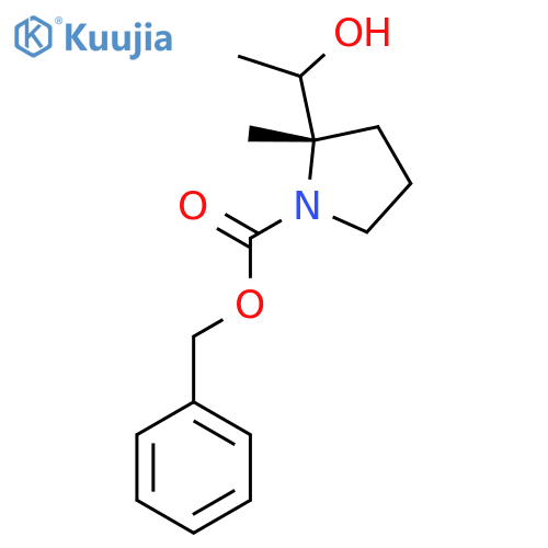 benzyl (2S)-2-(1-hydroxyethyl)-2-methylpyrrolidine-1-carboxylate structure