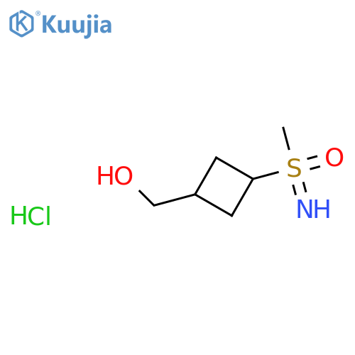rac-imino(methyl)(1r,3r)-3-(hydroxymethyl)cyclobutyl-lambda6-sulfanone hydrochloride, trans structure